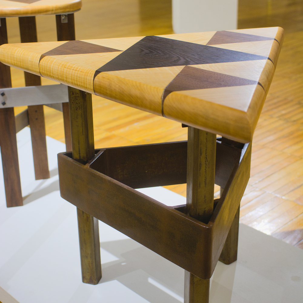 Metal base end table